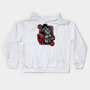 Kong Ape Gorilla Monkey Grey Red Kids Hoodie